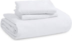 Bedsure White Duvet Cover Queen Size - Soft Prewashed Queen Duvet Cover Set, 3 Pieces, 1 Duvet Cover 90x90 Inches with Zipper Closure and 2 Pillow Shams, Comforter Not Included