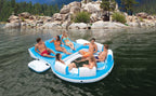 Inflatable Island Pool Lake Raft Lounger w/ Oasis Island Floating Lounge