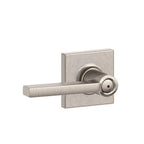 Latitude Satin Nickel Privacy Bed/Bath Door Lever with Collins Trim
