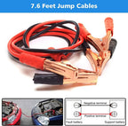 STDY Car Roadside Emergency Kit, Vehicle Truck Safety Road Side Assistance Kits Auto Accessory, with Jumper Cables, First Aid Kit, Tow Rope, Reflective Triangle, Tire Pressure Gauge, etc