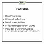 Wahl Professional 5-Star Cord/Cordless  Clip #8148 - 90+ Minute Run Time