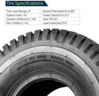 MaxAuto Lawn Mower Turf Tires 15x6-6 Front & 20x8-8 Rear 4PR(2 Front Tires+2 Rear Tires)