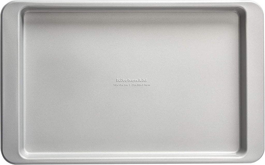 KitchenAid Nonstick Aluminized Steel Baking Sheet, 10x15-Inch, Silver