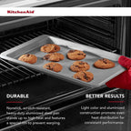 KitchenAid Nonstick Aluminized Steel Baking Sheet, 10x15-Inch, Silver
