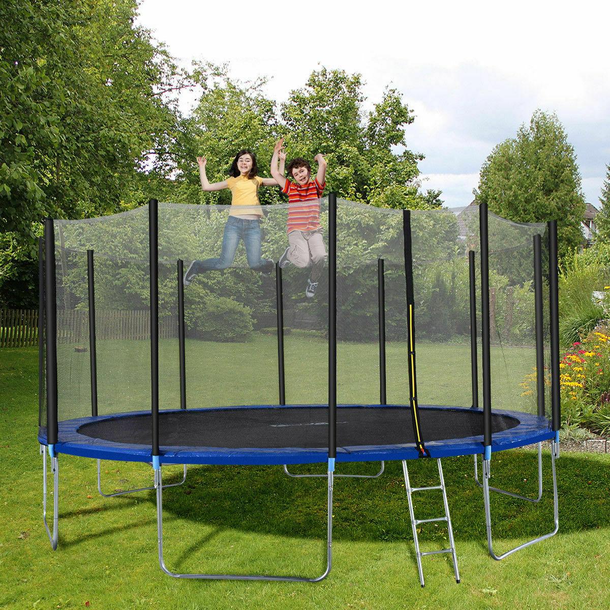 Gymax 16' Trampoline Combo Bounce Jump Safety Enclosure Net