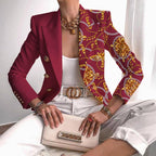 Chain print stitching suit
