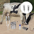 5L Electric MilMachine Portable Goat Sheep Ewes Milker Cow MilKit Impulse MilMachine for Home Small scalefarm(Cow)
