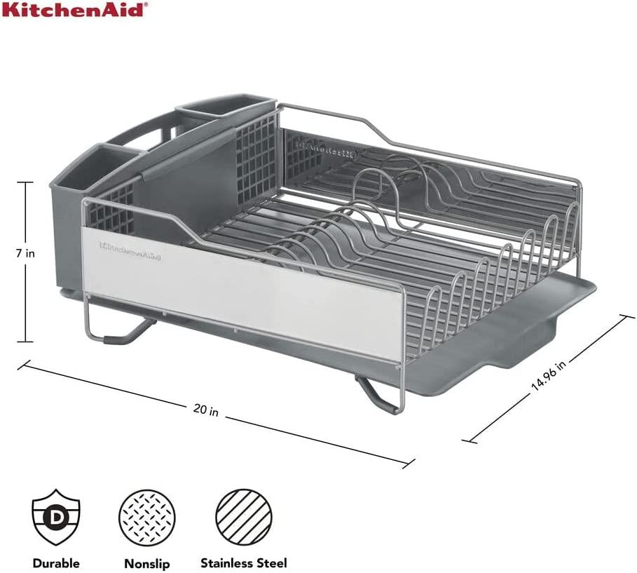 KitchenAid Full Size Dish Rack, Light Grey