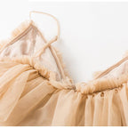 ruffle peplum mesh top