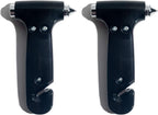 Super-Cute Safety Hammer - Emergency Automotive Escape Hammer Tool, Seat Belt Cutter &amp; Car Window Break Tool - Black, 2 Count