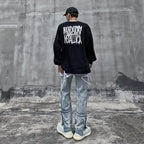 high street vintage washed knee ripped jeans