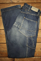1920-1930s indigo wabash striped retro pants