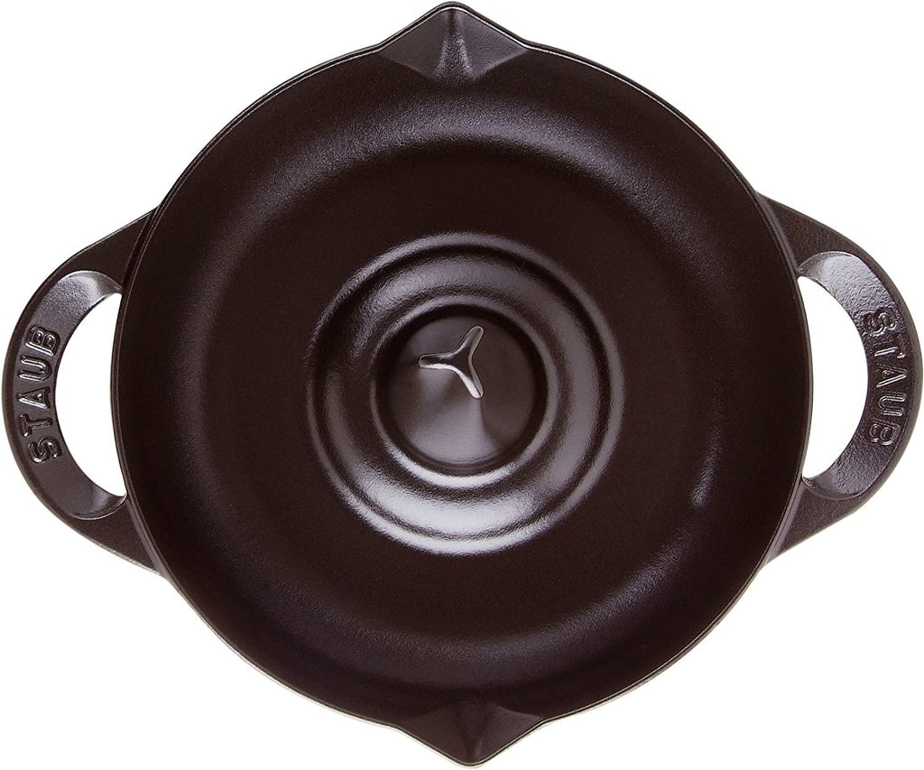 Staub Cast Iron 9.5-inch Vertical Chicken Roaster - Matte Black, Made in France