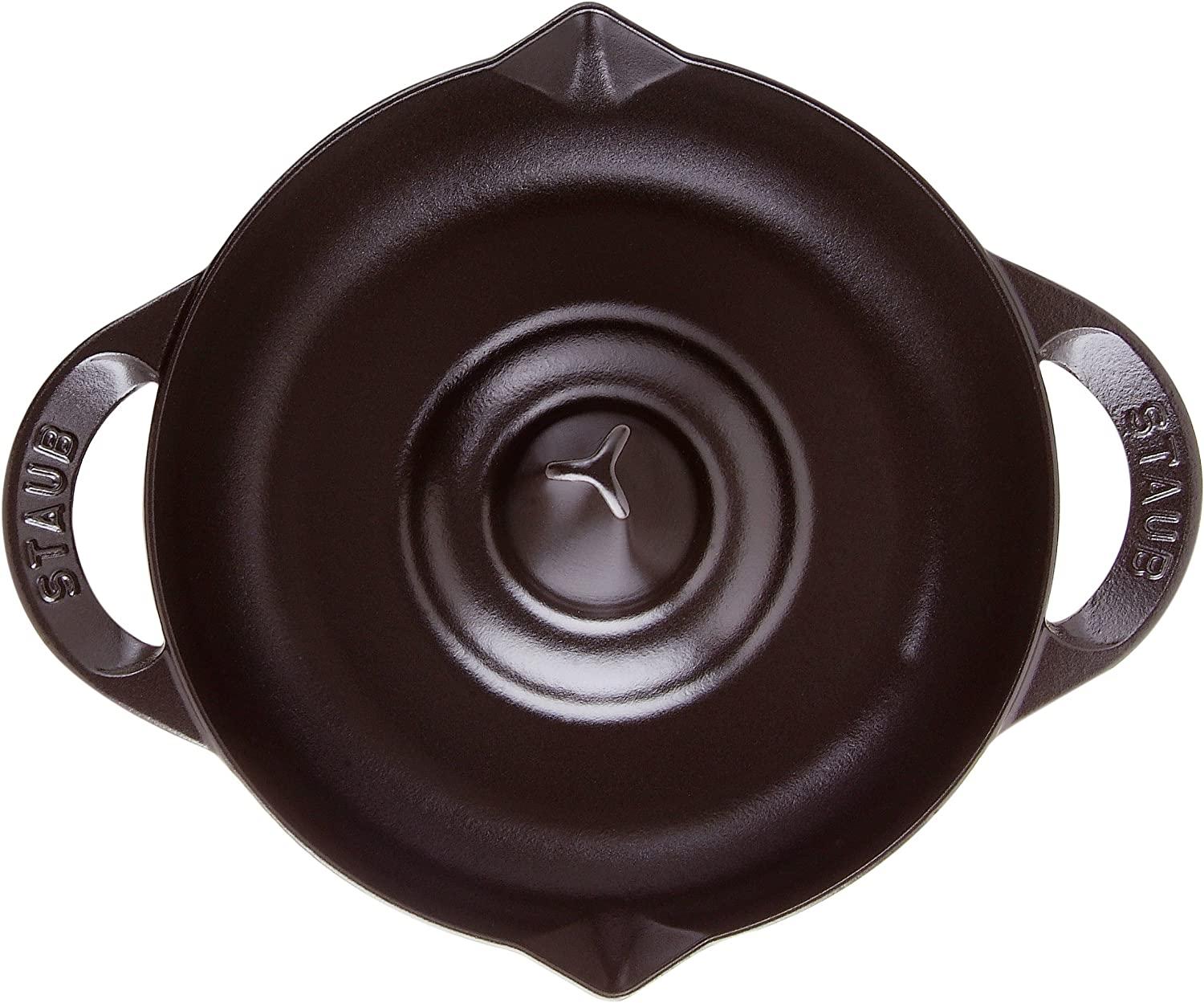 Staub Cast Iron 9.5-inch Vertical Chicken Roaster - Matte Black, Made in France