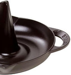 Staub Cast Iron 9.5-inch Vertical Chicken Roaster - Matte Black, Made in France