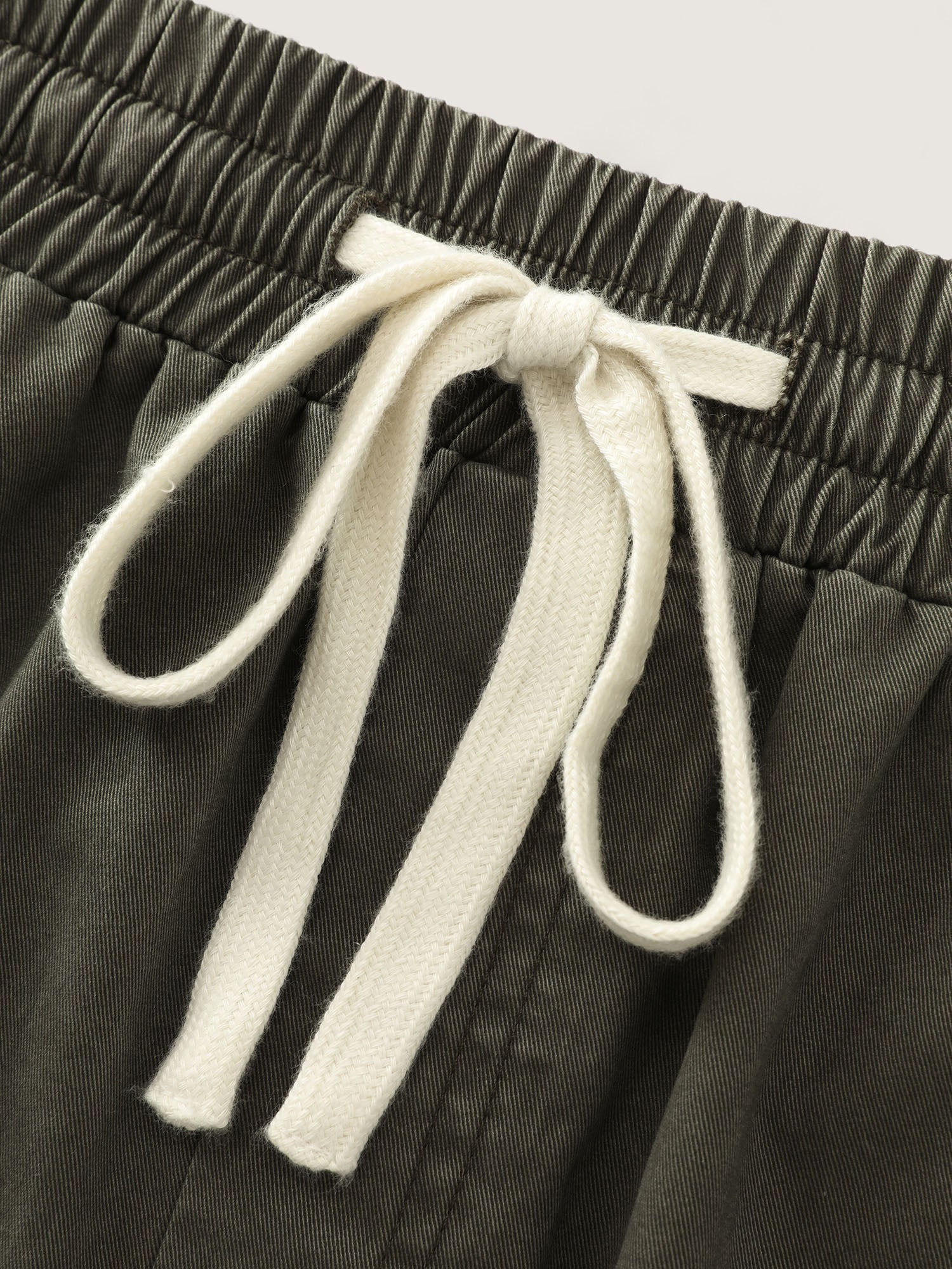 Cotton Washed And Distressed Straight-Leg Shorts