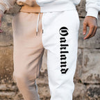 oakland print color block sweatpants