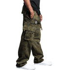 mens casual large pocket pants