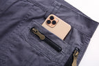 men's multi-pocket cotton zipper athleisure pants