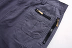 men's multi-pocket cotton zipper athleisure pants