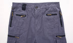 men's multi-pocket cotton zipper athleisure pants