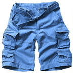 men's casual loose multi-pocket cargo shorts