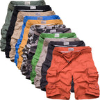men's casual loose multi-pocket cargo shorts