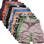men's casual loose multi-pocket cargo shorts