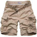 men's casual loose multi-pocket cargo shorts