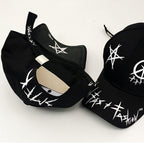 Hat Men's Korean Style Peaked Cap Hip-hop Cap Black And White Baseball Cap
