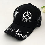 Hat Men's Korean Style Peaked Cap Hip-hop Cap Black And White Baseball Cap