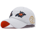 Men's Embroidered Distressed Denim Cap