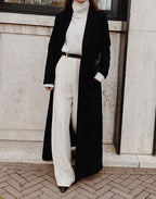 Loose Solid Color Long Sleeve Long Coat