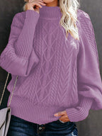 Pure Color Casual Loose Sweater Pullover
