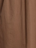 V-neck Solid Color Loose Casual Long-sleeved Midi Dress