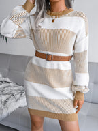 Striped Casual Loosen Knit Dress