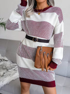Striped Casual Loosen Knit Dress