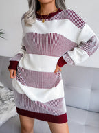 Striped Casual Loosen Knit Dress