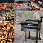 ZPG-7002B 2021 Upgrade Pellet Grill& Smoker 8 in 1 BBQ Grill+Cover