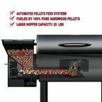 ZPG-7002B 2021 Upgrade Pellet Grill& Smoker 8 in 1 BBQ Grill+Cover