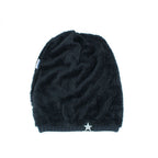 Men's Outdoor Pullover Warm Black Five-star Knitted Hat