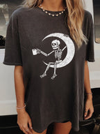 Casual Fashion Round Neck Short Sleeve Loose Printed T-shirt