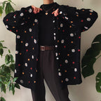 Xiao Zou Ju Print Retro All-match Shirt