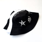 Black And White Graffiti Fisherman Hat Male Trendy Brand Hip-hop Street Trendy Basin Hat
