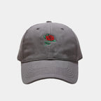 Rose Embroidered Soft Top Baseball Cap