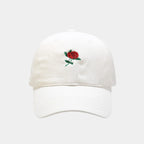 Rose Embroidered Soft Top Baseball Cap