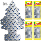 LITTLE TREES Air Fresheners Car Air Freshener. Hanging Tree Provides Long Lasting Scent for Auto or Home. Pure Steel, 24 Air Fresheners