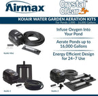 CrystalClear KoiAir1 , Aeration Kit for Water Gardens & Koi Fish Ponds up to 8,000 Gallons, Quiet & Energy Efficient, Made for Year-Round Use to Maintain Clean & Clear Water