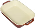 STAUB Ceramics Rectangular Baking Dish, 10.5x7.5-inch, Rustic Red