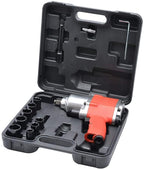LIMEI-ZEN Portable Practica Pneumatic Powerful 1/2 Double Hammer Type Wind Wrench, Industrial Grade Wind Wrench Set, Hand-held Pneumatic Wrench Hand Tools Industrial